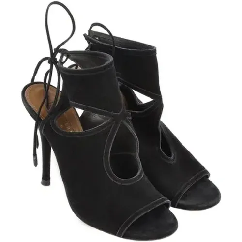 Pre-owned Canvas heels , female, Sizes: 4 1/2 UK - Aquazzura Pre-owned - Modalova