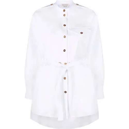 Cotton Shirt with Long Sleeves , female, Sizes: XS - alexander mcqueen - Modalova