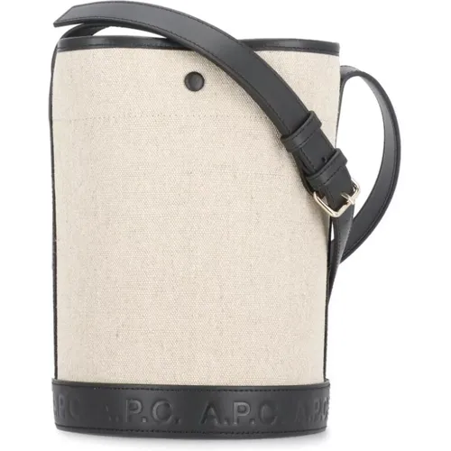 Black Bucket Bag with Adjustable Strap , female, Sizes: ONE SIZE - A.p.c. - Modalova