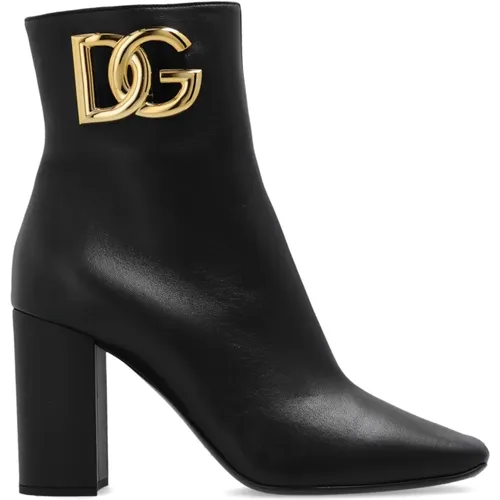 Heeled boots , female, Sizes: 8 UK, 6 UK, 5 1/2 UK, 3 1/2 UK, 7 UK, 5 UK, 4 UK, 3 UK, 2 UK - Dolce & Gabbana - Modalova