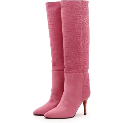 Large Boots, Animal Print, Spike Heel , female, Sizes: 4 UK, 3 UK, 5 UK - Toral - Modalova