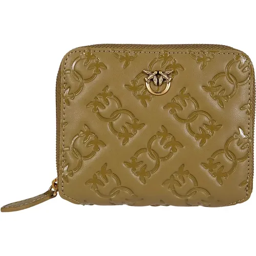 Stylish Zip-Around Vitello Wallet , female, Sizes: ONE SIZE - pinko - Modalova