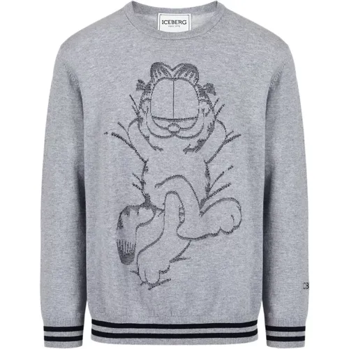 Pullover mit Garfield-Design , Herren, Größe: 3XL - Iceberg - Modalova