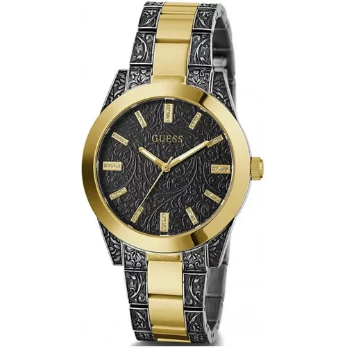 Goldene Edelstahl Uhr Guess - Guess - Modalova