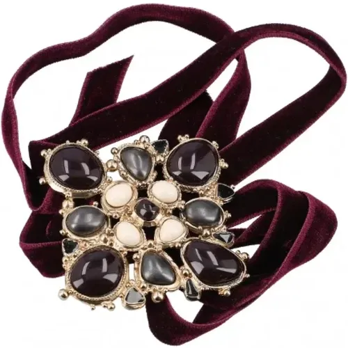 Pre-owned Velvet chanel-jewelry , female, Sizes: ONE SIZE - Chanel Vintage - Modalova