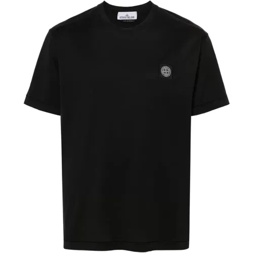 Lässiges Baumwoll T-Shirt , Herren, Größe: L - Stone Island - Modalova