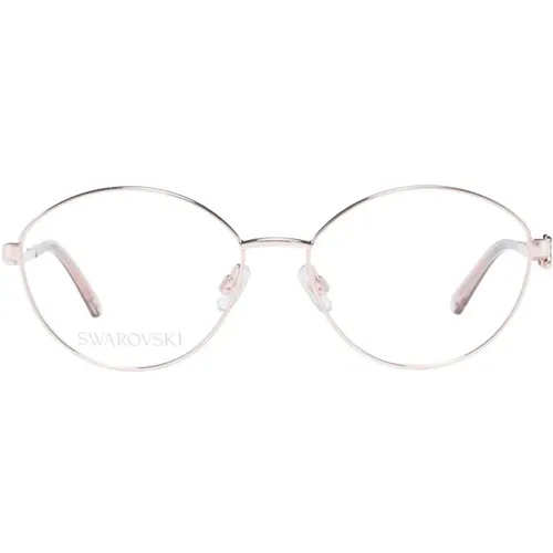 Roségoldene Metall Oval Damen Optische Brillen - Swarovski - Modalova