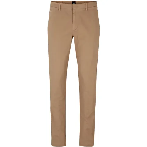 Slim Fit Gabardine Baumwoll Chinos , Herren, Größe: S - Hugo Boss - Modalova