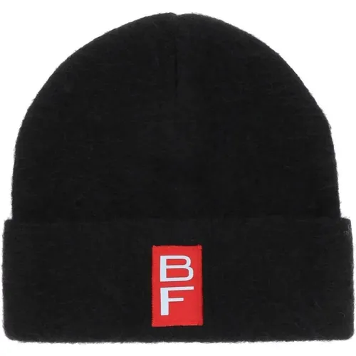 Alpaca Blend Beanie Hat with Logo , female, Sizes: ONE SIZE - By FAR - Modalova