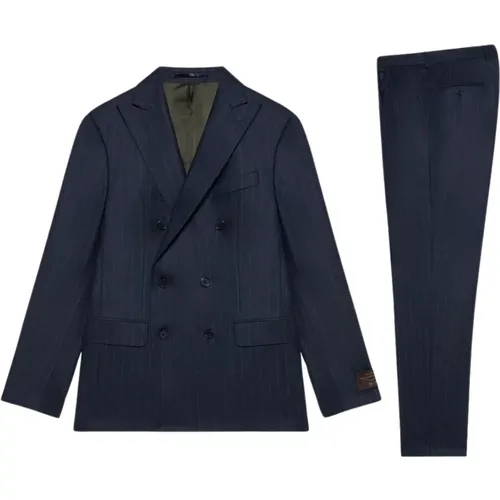 Marineblauer Regular Fit Anzug aus reiner Wolle,Hellgraues Anzug aus reiner Wolle - Brooks Brothers - Modalova