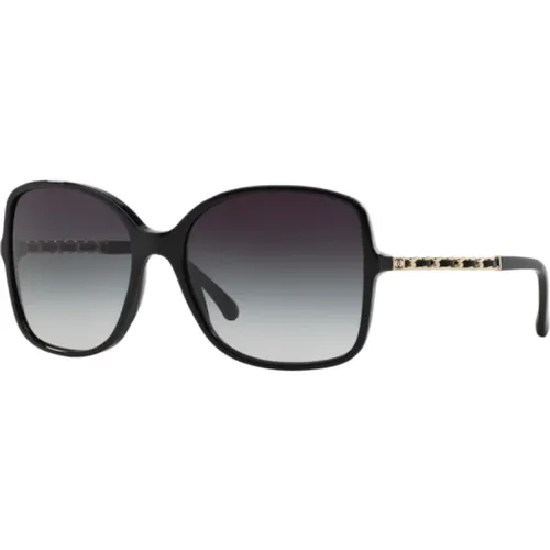 Schwarze Sonnenbrille mit Originalzubehör , Damen, Größe: 57 MM - Chanel - Modalova