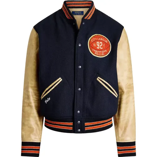 Varsity-inspirierte Jacke in Hunter Navy-S - Ralph Lauren - Modalova