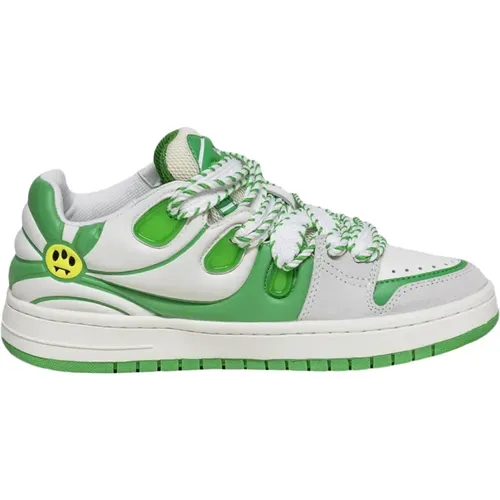 Grüne Ollie Sneakers mit Smiley-Detail , unisex, Größe: 36 EU - Barrow - Modalova
