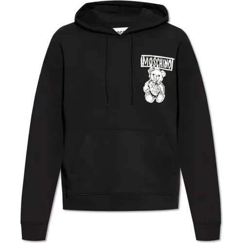 Sweatshirt mit Druck , Herren, Größe: M - Moschino - Modalova