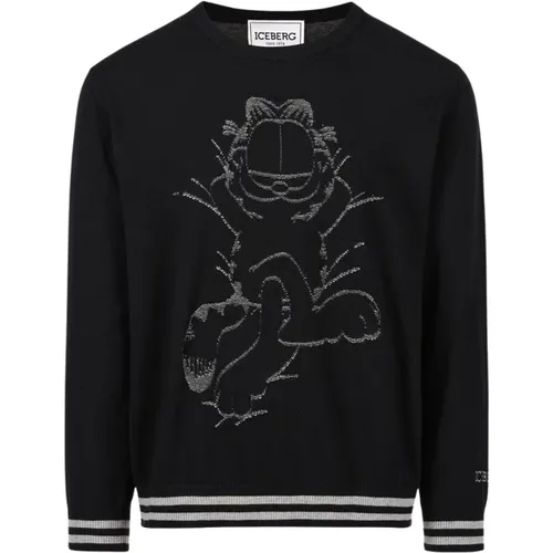 Pullover mit Garfield-Design , Herren, Größe: L - Iceberg - Modalova