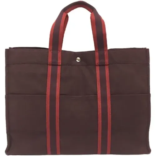 Pre-owned Burgundy Canvas Hermès bag , female, Sizes: ONE SIZE - Hermès Vintage - Modalova