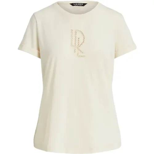 Jersey Cotton T-shirt Logo , female, Sizes: S, L - Ralph Lauren - Modalova