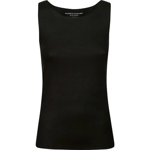 Elegant Slim Fit Tank Top , female, Sizes: S, M - majestic filatures - Modalova