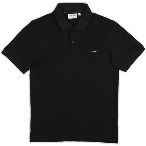 Schwarzes Polo-Shirt mit Logo für Herren - Calvin Klein - Modalova