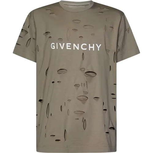 Ribbed Crewneck T-shirts and Polos , male, Sizes: XS, 2XS - Givenchy - Modalova