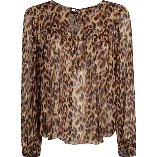 Georgette Crepe Abstract Sweatshirt , female, Sizes: S, M, 2XS, XS - Isabel Marant Étoile - Modalova