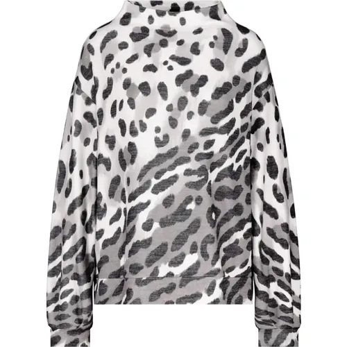 Weicher Leopardendruck Pullover - monari - Modalova