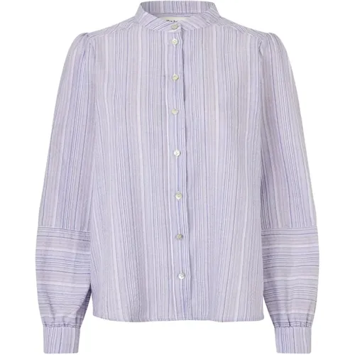 Striped Shirt with Puff Sleeves , female, Sizes: 2XL, M, XL, S, L, XS - Lollys Laundry - Modalova