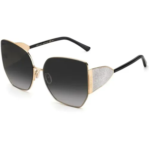 Goldene Metallsonnenbrille mit UV-Filter - Jimmy Choo - Modalova