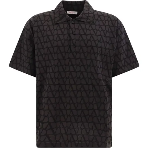 Logo Pattern Polo Shirt , male, Sizes: XS - Valentino - Modalova