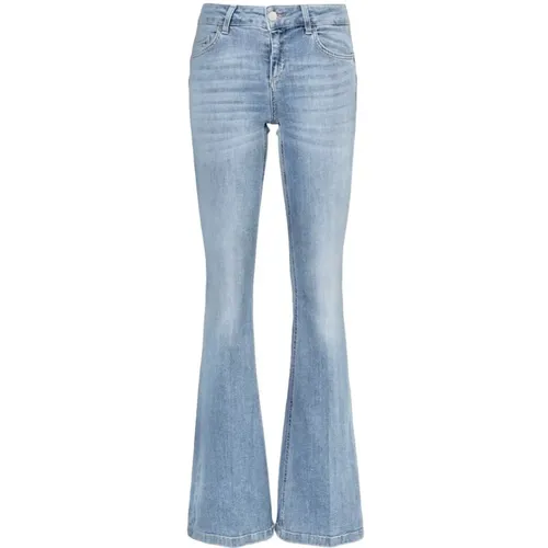 High-rise Flared Jeans Light Beat , female, Sizes: W32, W28, W33, W27, W30 - Liu Jo - Modalova