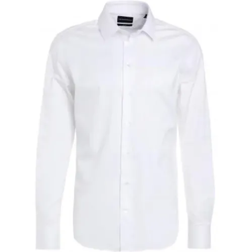 Slim Stretch Shirt , male, Sizes: L, S, XS, 2XL - Emporio Armani - Modalova
