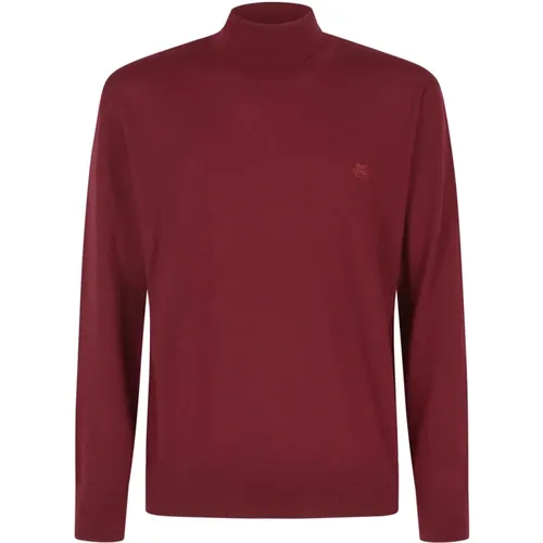 Bordeaux T-Neck Sweater , male, Sizes: 2XL, XL - ETRO - Modalova