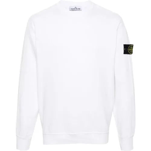 Weiße Sweatshirt Ss24 Herrenmode , Herren, Größe: S - Stone Island - Modalova