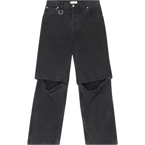 Schwarze Gewaschene Baggy Denim Hose , Herren, Größe: M - Études - Modalova