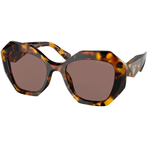 Stylish Sunglasses in Honey Tortoise/ , female, Sizes: 53 MM - Prada - Modalova