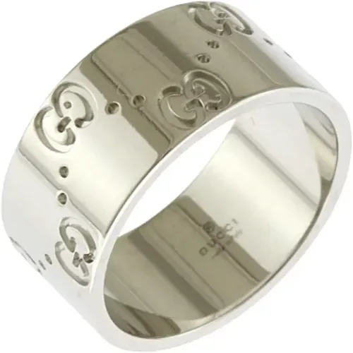 Pre-owned White Gold rings , female, Sizes: ONE SIZE - Gucci Vintage - Modalova