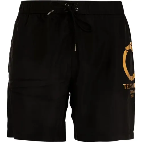 Herren Trendige Schwarze Boxer Badebekleidung - Trussardi - Modalova