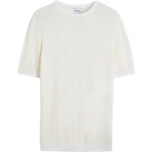 Baumwoll-T-Shirt in Weiß , Herren, Größe: M - Aspesi - Modalova