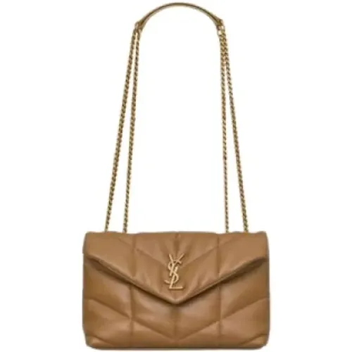 Mini Loulou Puffer Leder Schultertasche - Saint Laurent - Modalova