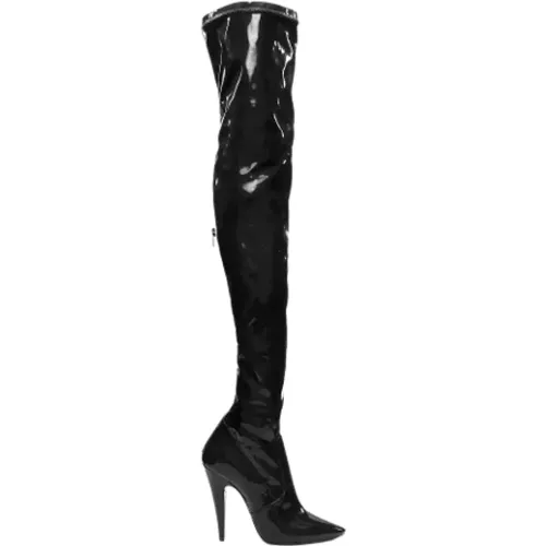 Pre-owned Fabric boots , female, Sizes: 4 UK - Saint Laurent Vintage - Modalova