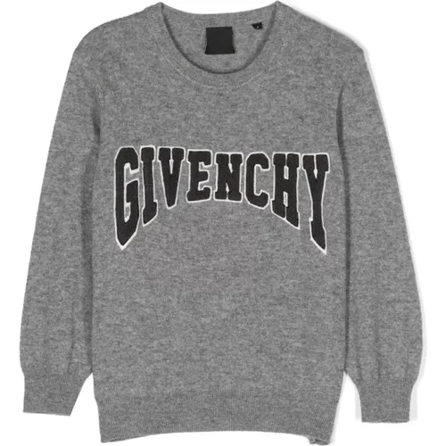 Heather Grey Pullover mit Logo-Applikation - Givenchy - Modalova