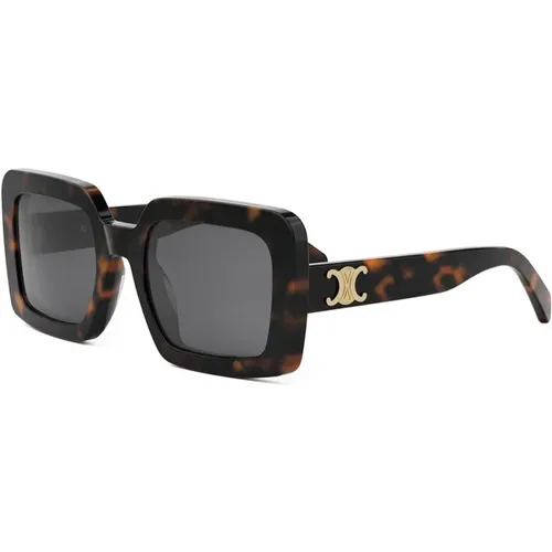 Triomphe Sunglasses with Havana Frame , unisex, Sizes: 56 MM, ONE SIZE - Celine - Modalova