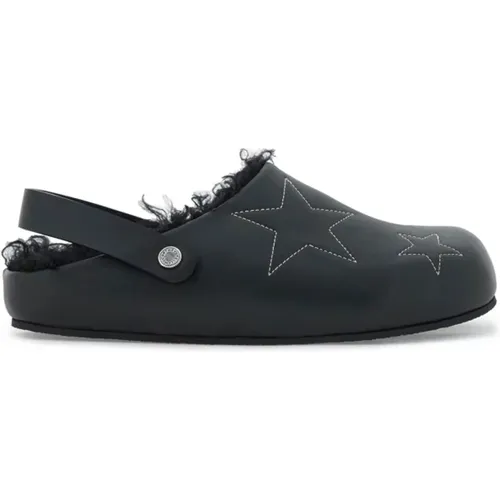 Bestickter Stern Eco-Leder Clogs , Damen, Größe: 37 EU - Stella Mccartney - Modalova