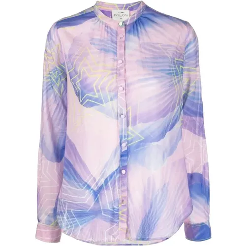 Purple Dream Print Voile Shirt , female, Sizes: L, M, S, XL - Forte Forte - Modalova