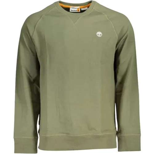 Klassisches Grünes Gebürstetes Crew Neck Sweatshirt , Herren, Größe: XL - Timberland - Modalova