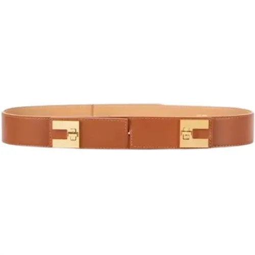 High Waist Synthetic Leather Belt , female, Sizes: S - Elisabetta Franchi - Modalova