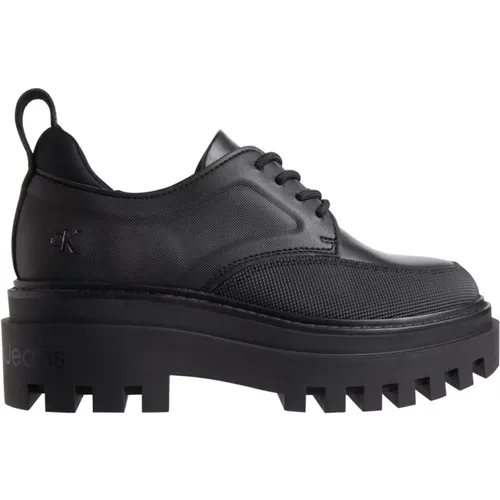 Lace-up Derby Business Shoes , female, Sizes: 3 UK, 8 UK, 7 UK, 5 UK, 6 UK, 4 UK - Calvin Klein Jeans - Modalova