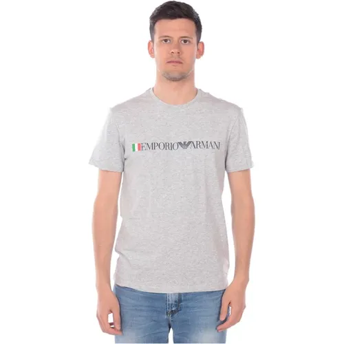 Casual Logo Print Tee , Herren, Größe: S - Emporio Armani - Modalova