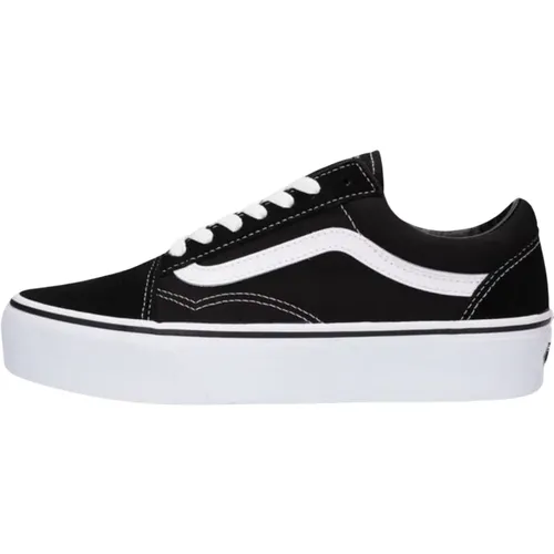 Niedrige Plateau-Sneaker Old Skool Stil , Damen, Größe: 36 1/2 EU - Vans - Modalova