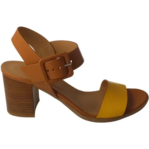 Tan Mustard High Heel Sandalen , Damen, Größe: 37 EU - Nerogiardini - Modalova